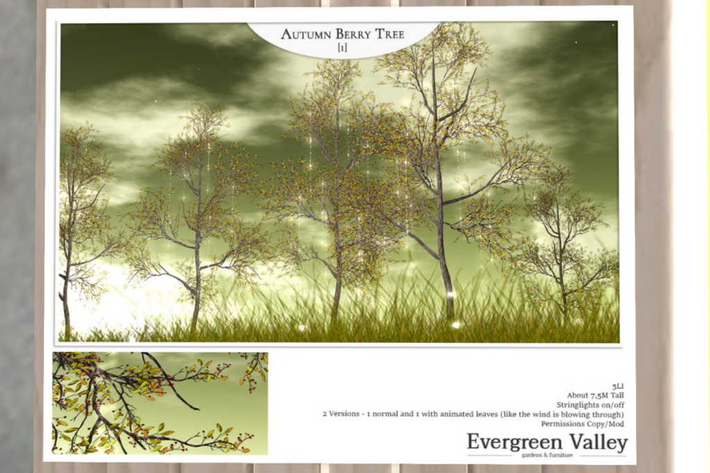 Autumn Berry Tree, L$299