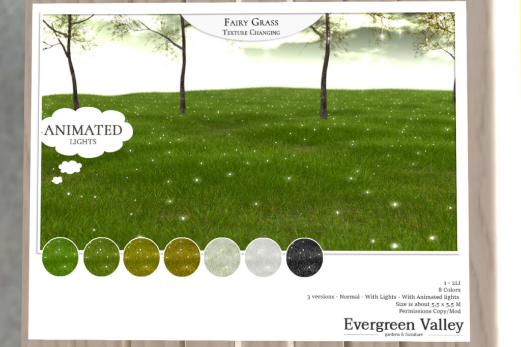 Fairy Grass, L$299 each/L$799 FP