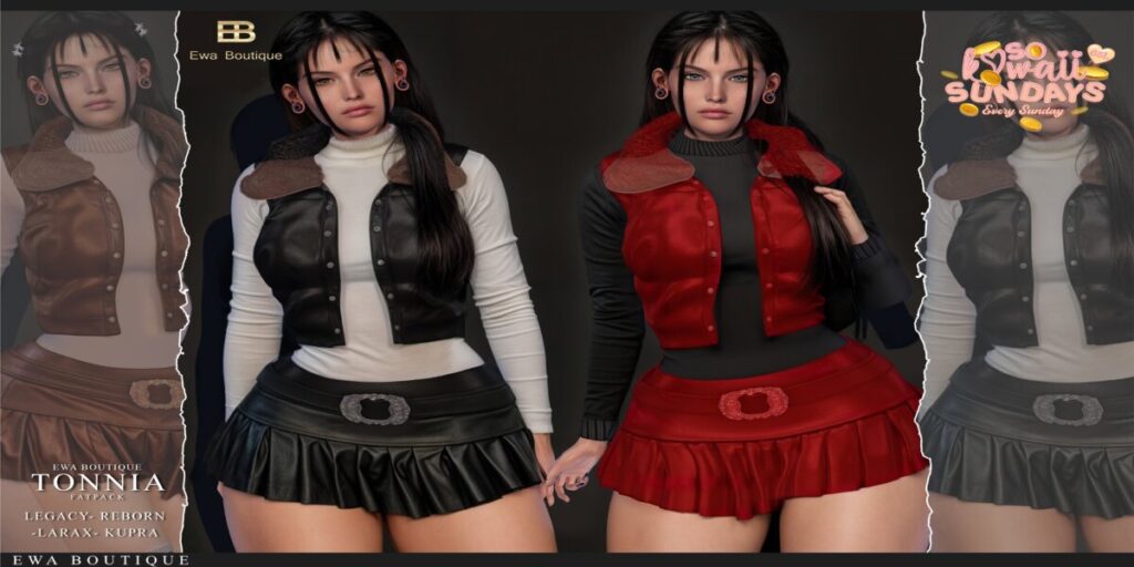 Tonnia Outfit - Inithium/Legacy/MaitreyaX/Reborn	<a href="https://maps.secondlife.com/secondlife/Woodland%20Realm/142/189/23" target="_blank">Teleport</a>