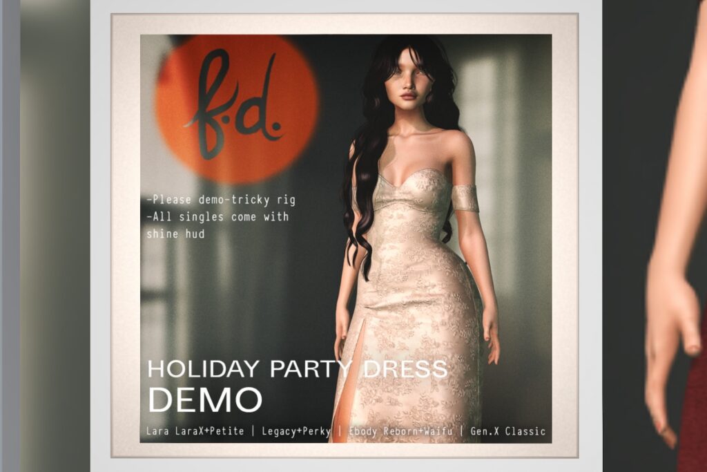 Holiday Party Dress - GenX Classic/Legacy/Maitreya/Reborn/+mods, L$199 each/L$999 FP