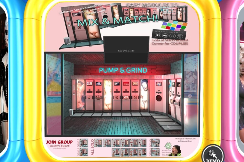 Pump &amp; Grind Modules, L$299 each Solo/L$399 each Couple/L$799-L$999 each FP