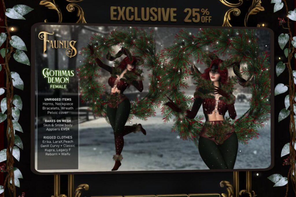 Gothmas Demon Female - see ad for fits, L$95-L$275 each/L$748 FP