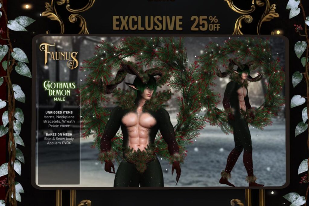 Gothmas Demon Male, L$95-L$249 each/L$748 FP