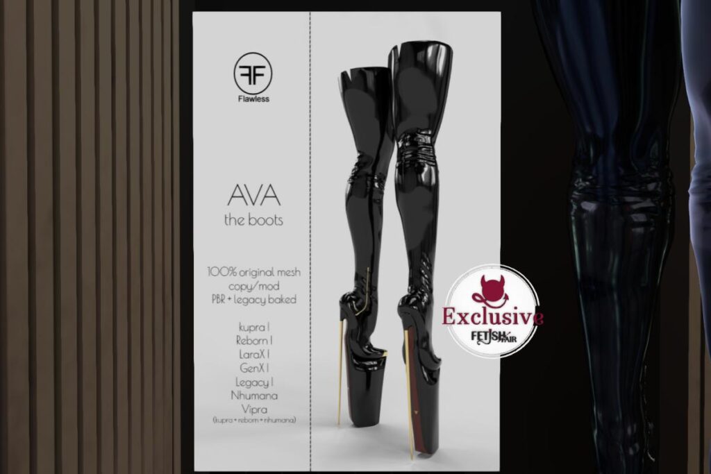 Ava Boots - GenX/Inithium/Legacy/MaitreyaX/Nhumana/Reborn/+mods, L$599 each/L$1499 FP