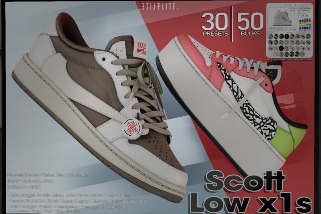 Scott Low x1s - See Ad For Fits, L$349 each/L$1999 FP