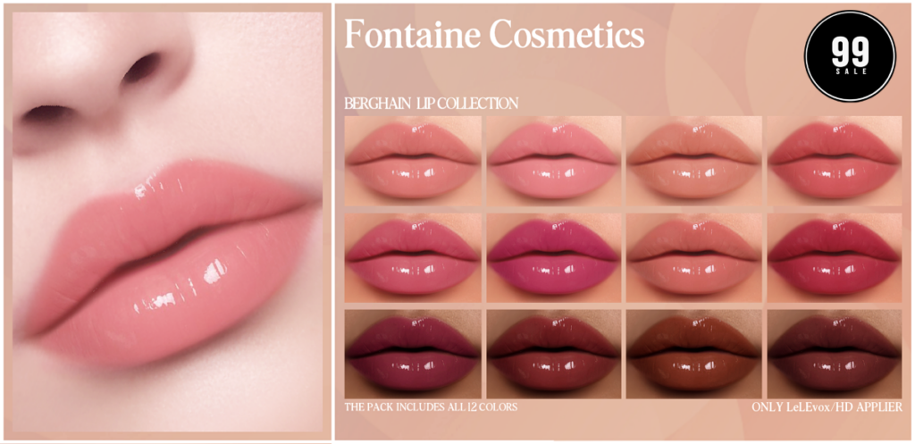 Berghain Lipstick - EvoX	&lt;a href=&quot;https://maps.secondlife.com/secondlife/VELOUR/66/140/83&quot; target=&quot;_blank&quot;&gt;Teleport&lt;/a&gt;