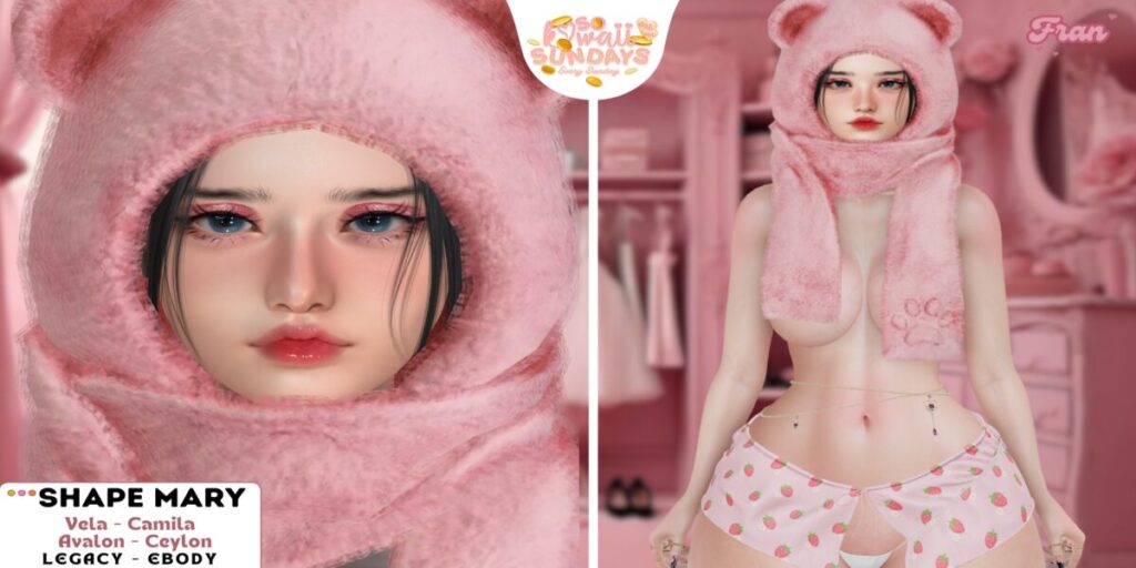 Mary Shape - EvoX Avalon/EvoX Camila/EvoX Ceylon/EvoX Ceylon/Legacy/Reborn	<a href="https://maps.secondlife.com/secondlife/Town%20Blue%20Port/76/128/1872" target="_blank">Teleport</a>