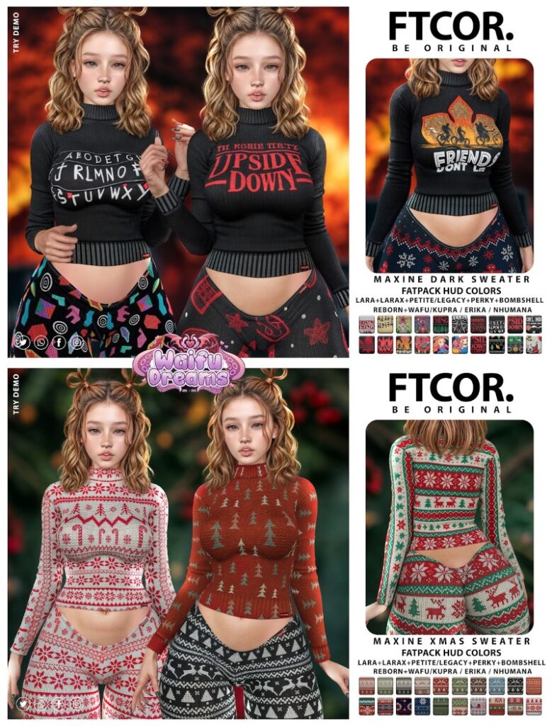 Maxine Sweater - Erika/Legacy/MaitreyaX/Nhumana/Reborn/+mods