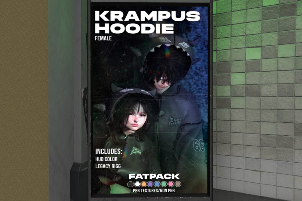 Krampus Hoodie Female - Legacy, L$120 each/L$250 FP