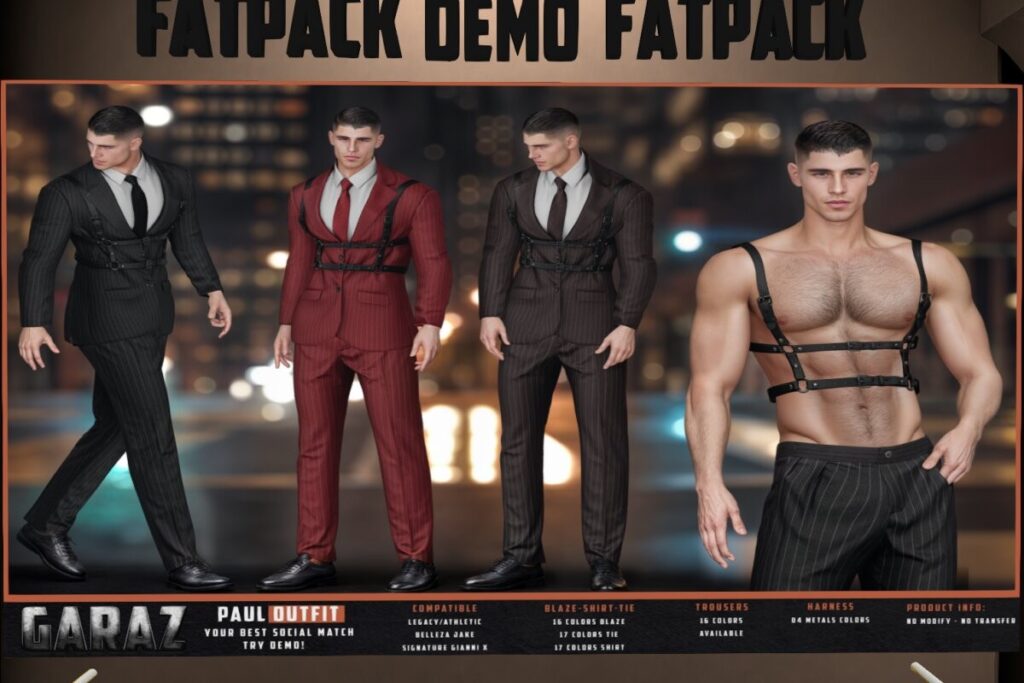 Paul Blazer Shirt &amp; Pants - Gianni/Jake/Legacy, L$240 - L$260 each/L$1400 - L$1600 each FP/L$2700 MP