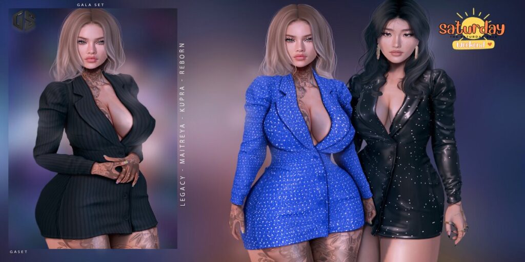 Gala Set - Inithium/Legacy/Maitreya/Reborn	<a href="http://maps.secondlife.com/secondlife/GASET/197/60/2002" target="_blank">Teleport</a>