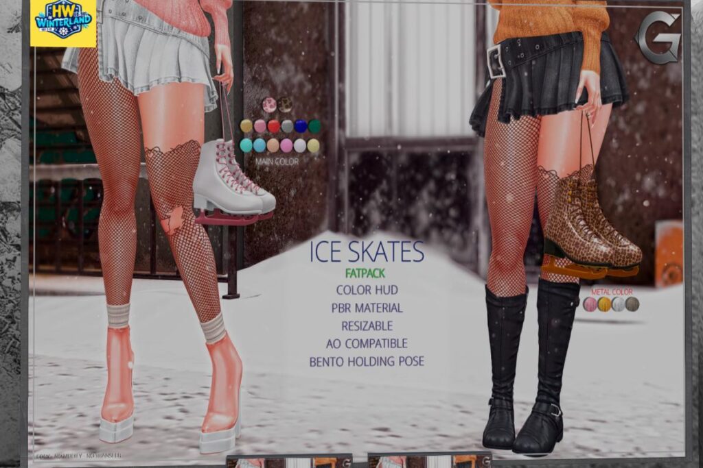 Holdable Iceskates, L$90 each/L$179 FP