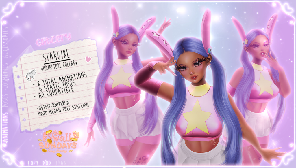 Stargirl Animations	&lt;a href=&quot;http://maps.secondlife.com/secondlife/Zodiac/207/46/601&quot; target=&quot;_blank&quot;&gt;Teleport&lt;/a&gt;