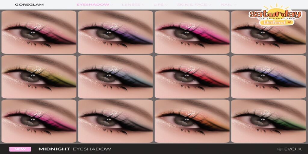 Midnight Eyeshadow - EvoX	<a href="http://maps.secondlife.com/secondlife/Hidden%20Village/35/43/787" target="_blank">Teleport</a>