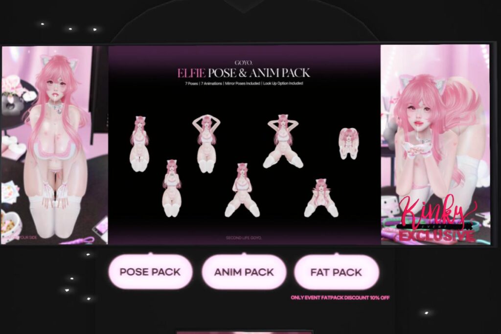 Elfie Pose Pack, L$269-L$319 each/L$333 FP