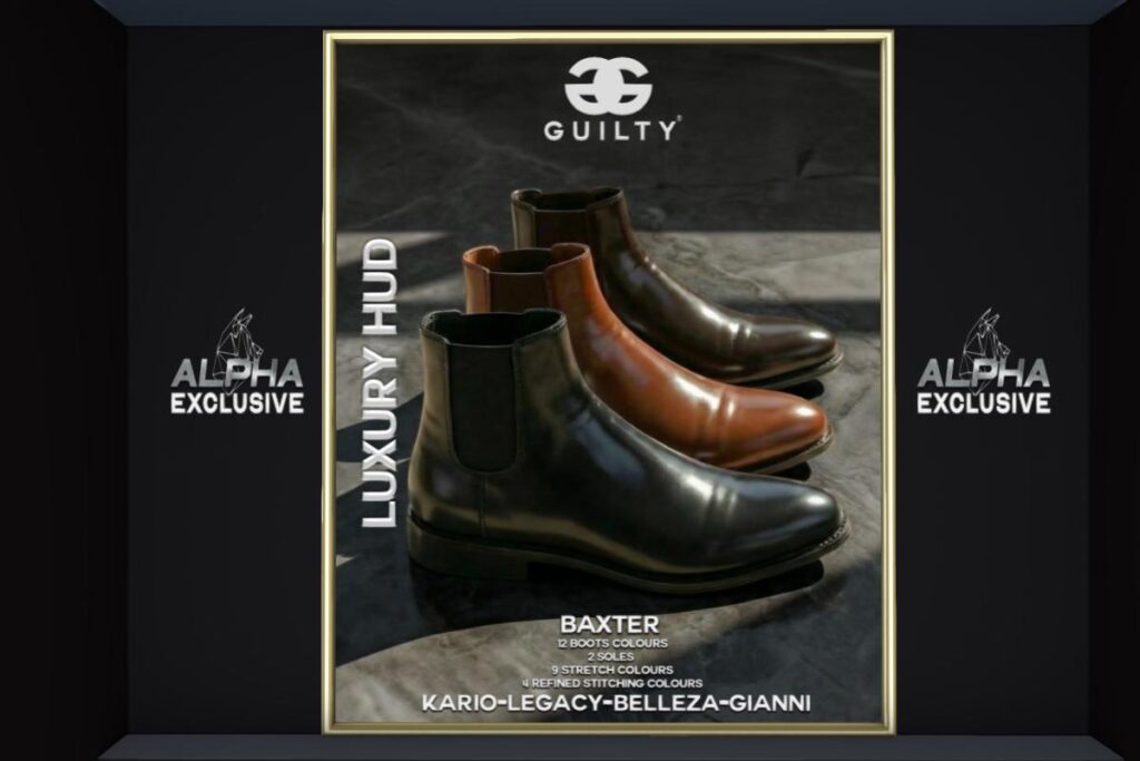 Baxter Boots - Gianni/Jake/Kario/Legacy, L$279 each/L$499 FP