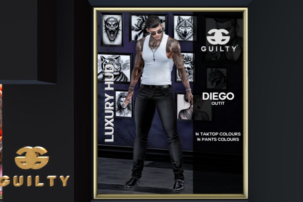 Diego Outfit - No fits listed, L$249 each/L$1099 FP