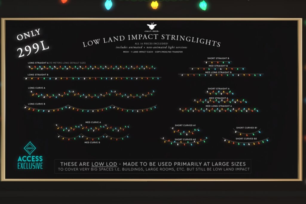 Low Land Impact Stringlights, L$299 FP
