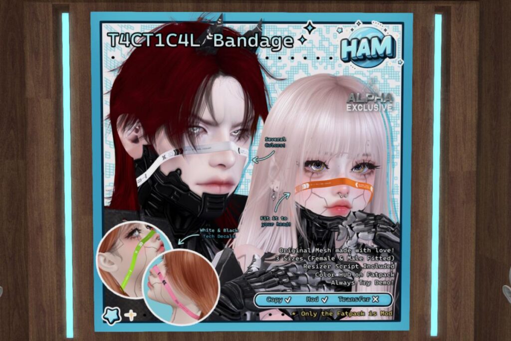 T4CT1C4L Bandage, L$149 each/L$349 FP