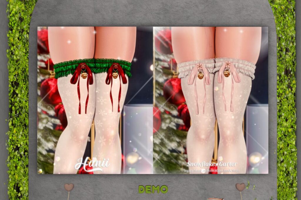Snowflake Garter - Maze for Legacy/MaitreyaX/Reborn, L$299 each/L$999 FP
