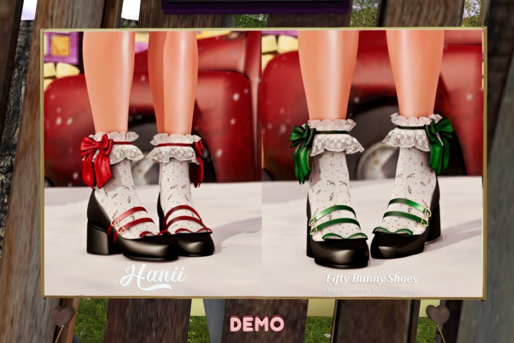 Fifty Bunny Shoes  - Legacy/MaitreyaX/Reborn	<a href="http://maps.secondlife.com/secondlife/Sapphos%20Garden/80/123/21" target="_blank">Teleport</a>