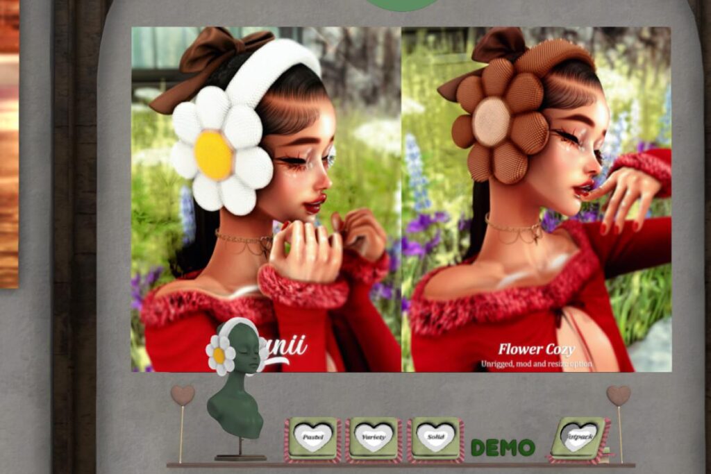 Flower Cozy, L$299 each/L$799 FP