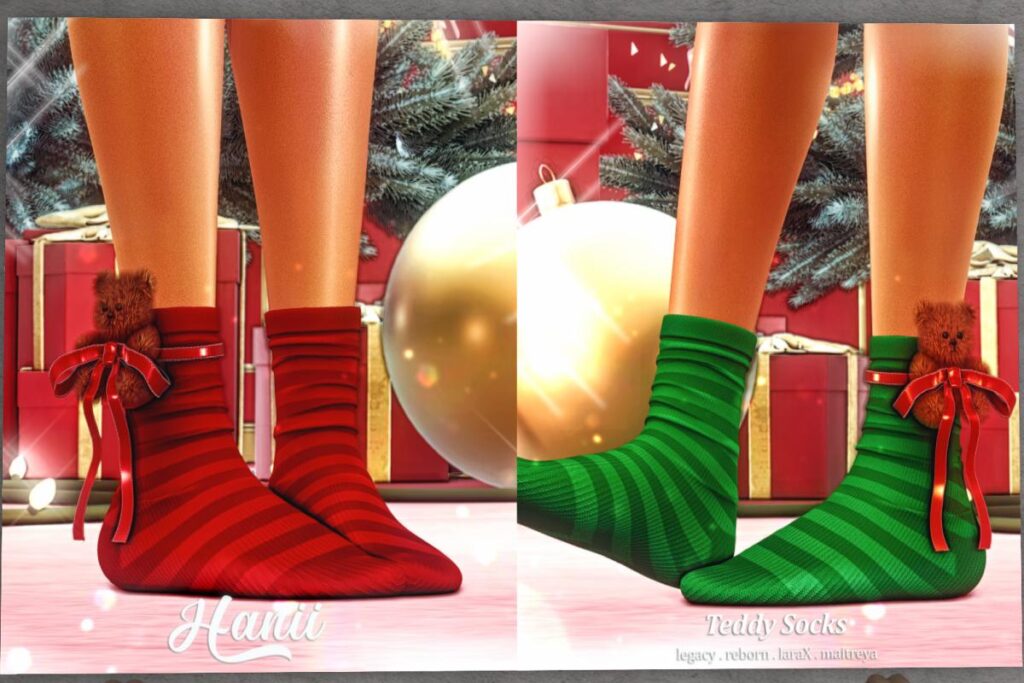 Teddy Socks - Legacy/Maitreya/Reborn/+mods, L$90 each/L$350 FP