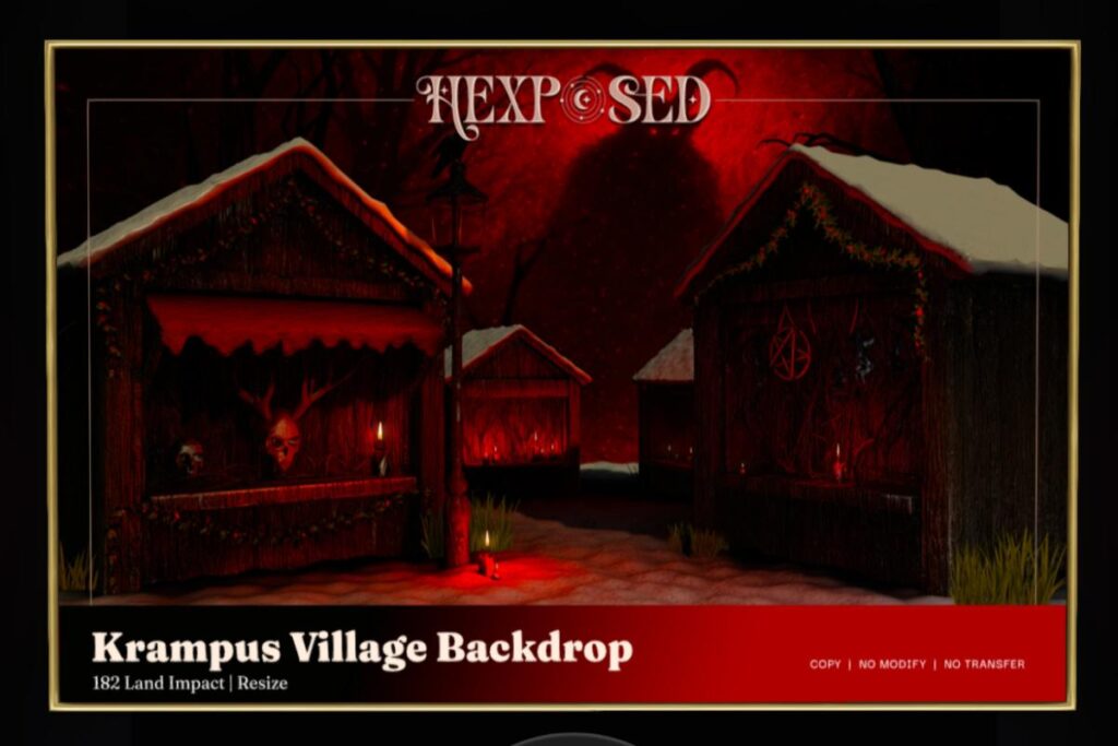 Krampus Village Backdrop, L$399