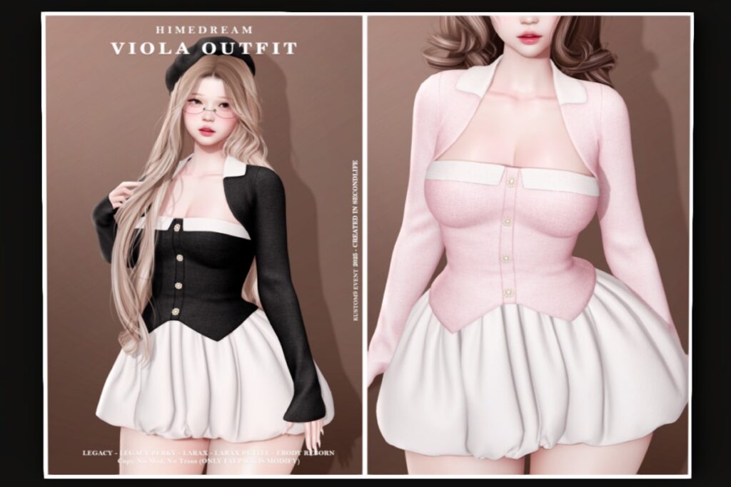 Viola Outfit - Legacy/MaitreyaX/Reborn/+mods, L$249 each/L$1999 FP
