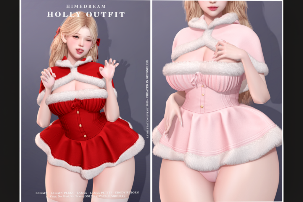 Holly Outfit - Legacy/MaitreyaX/Reborn/+mods, L$250 each/L$1999 FP