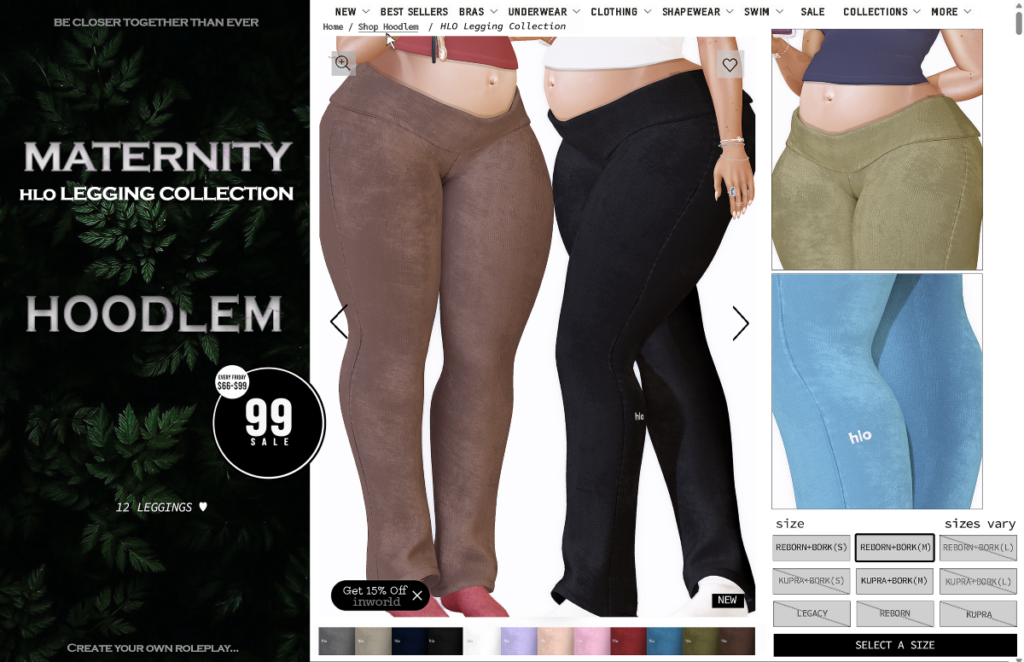 HLO Legging Collection - Bork for Inithium/Reborn	&lt;a href=&quot;http://maps.secondlife.com/secondlife/Lowkey/123/85/25&quot; target=&quot;_blank&quot;&gt;Teleport&lt;/a&gt;