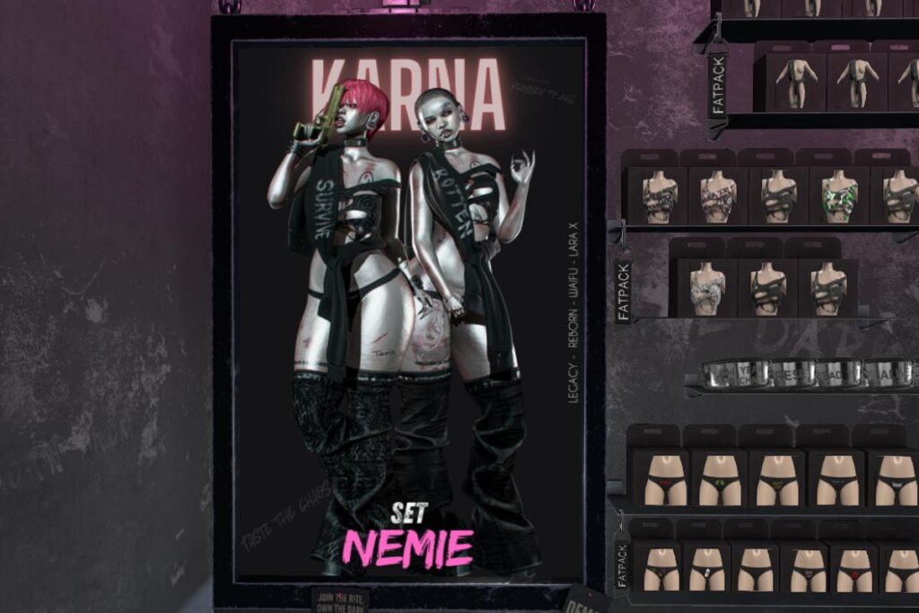Nemie Top and Sweater - Legacy/MaitreyaX/Reborn/+mods, L$299 each/L$1499 each FP | Nemie Collar - Legacy/MaitreyaX/Reborn, L$299