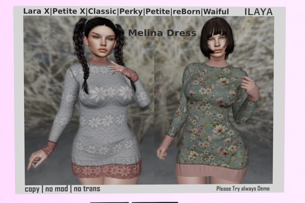 Melina Dress - Legacy/MaireyaX/Reborn/+mods, L$210 each/L$210 FP