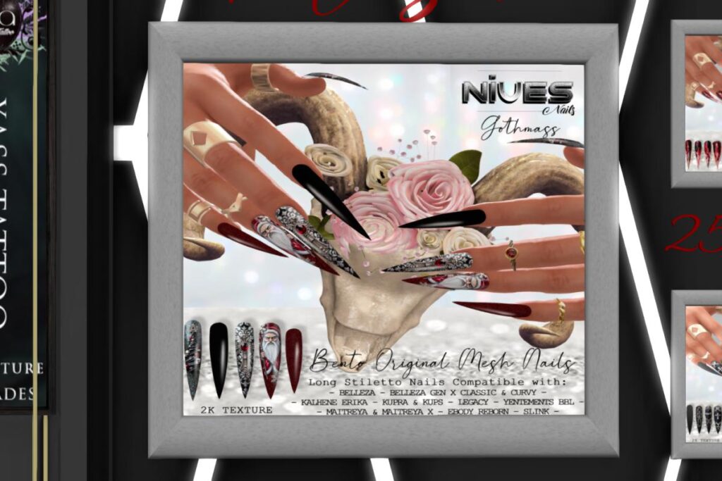 Gothmass Nails - see ad for fits, L$99