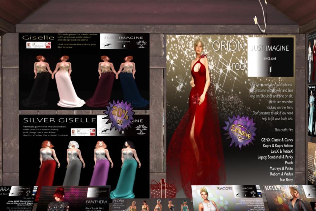 Orion Red Dress - Belleza/Inthium/Legacy/MaitreyaX/Peach/Reborn/Star+mods, L$350