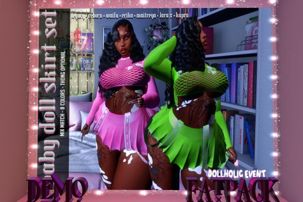 Baby Doll Top and Skirt - Inithium/Legacy/Maitreya/Reborn/+mods, L$150 each/L$2500 FP