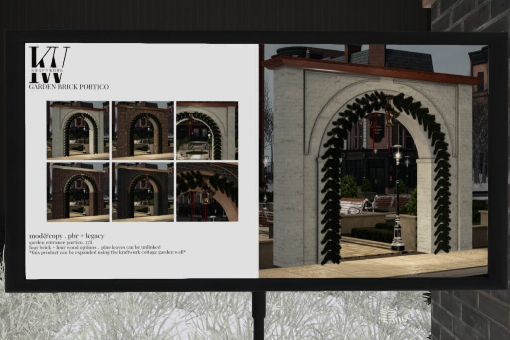 Garden Brick Portico, L$499