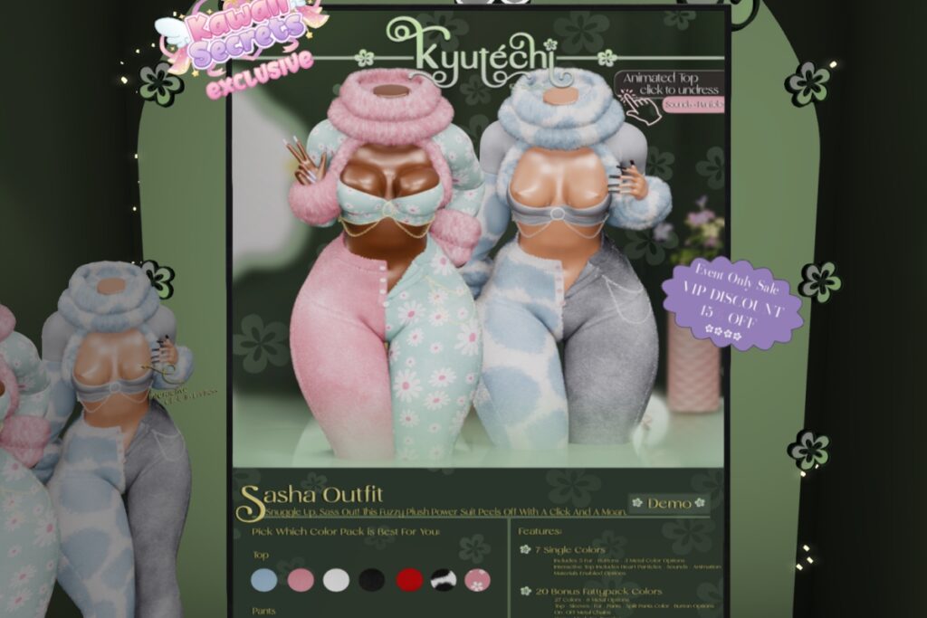 Sasha Outfit - Inithium/Reborn/+mods, L$385 each/L$1899 each FP/L$2699 MP