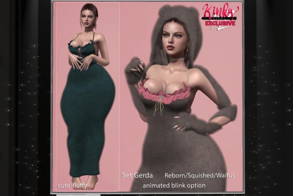 Gerda Dress &amp; Hood - Reborn/+mods, L$280-L$400 each/L$600-L$1100 each FP/L$1600 MP