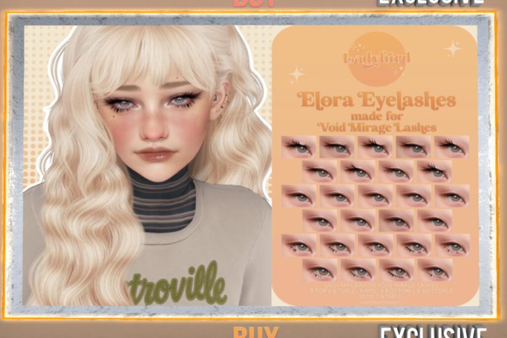 Elora Eyelashes - Void Mirage, L$299