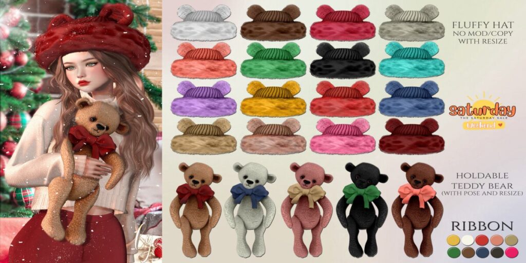 Teddy Bear Hat &amp; Holdable	&lt;a href=&quot;http://maps.secondlife.com/secondlife/Charmed%20Forest/141/183/26&quot; target=&quot;_blank&quot;&gt;Teleport&lt;/a&gt;