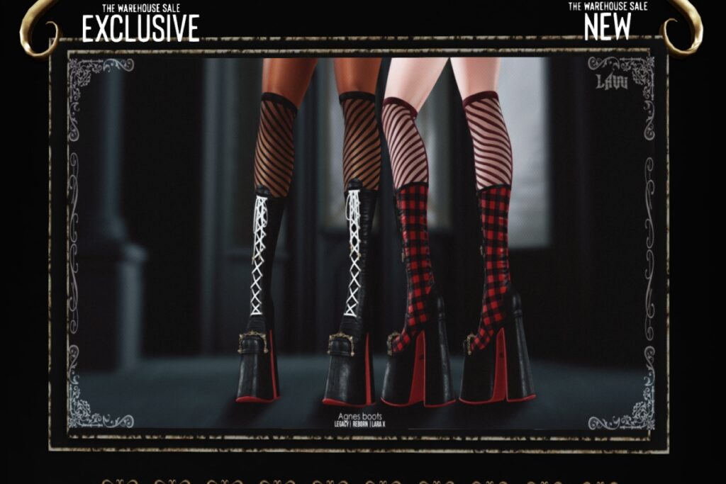 Agnes Boots - Legacy/MaitreyaX/Reborn, L$239 each/L$1799 FP