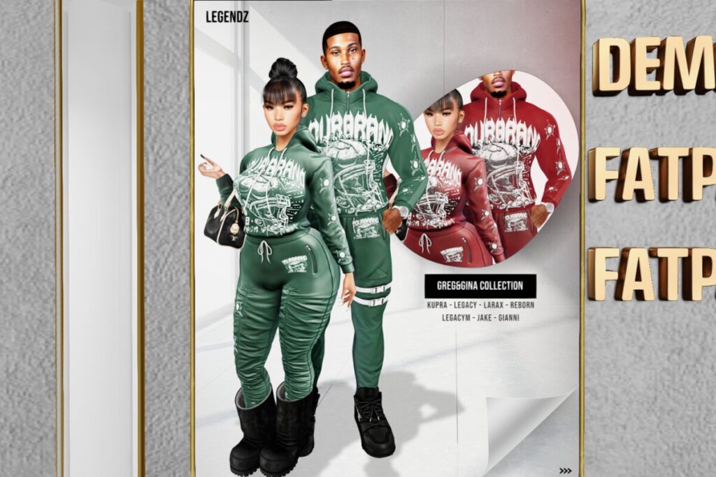 Greg &amp; Gina Hoodie &amp; Pants - Gianni/Inithium/Jake/Legacy F+M/MaitreyaX/Reborn, L$249 each/L$999 each FP