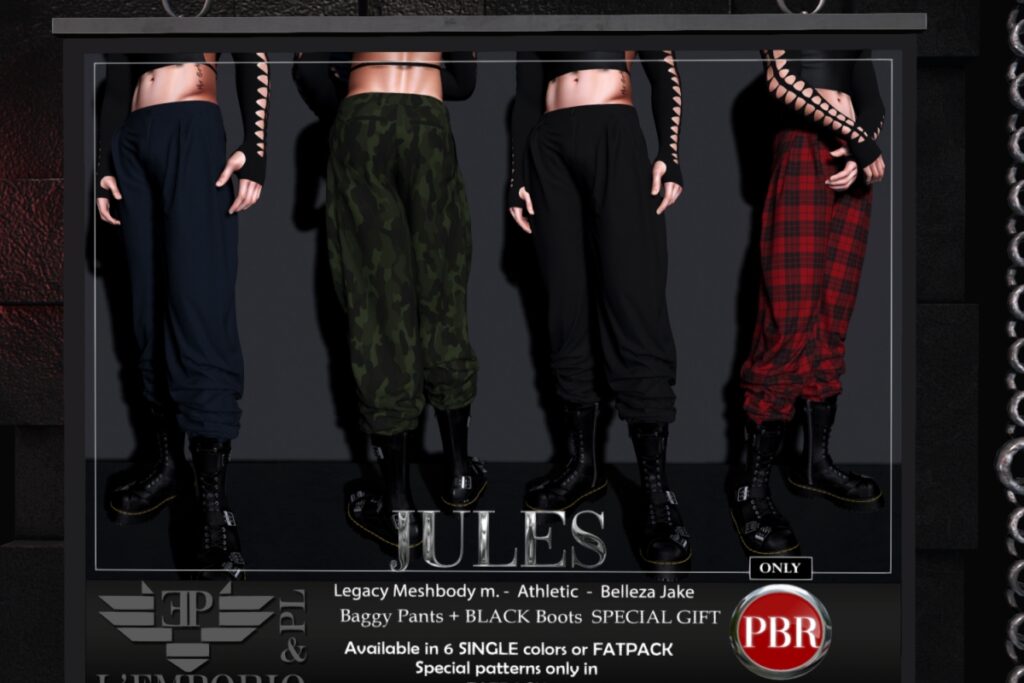 Jules Trousers - Jake/Legacy/+mods, L$298 each/L$1500 FP