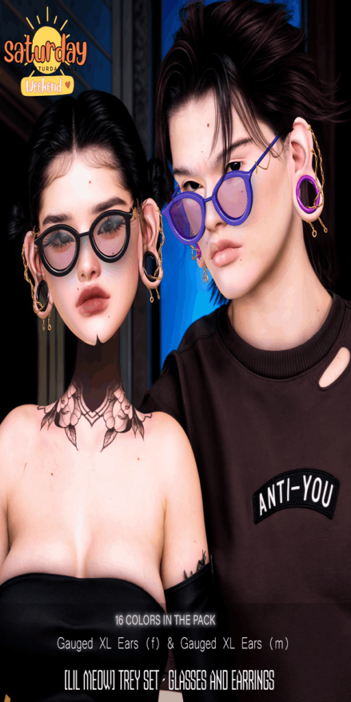 Trey Earrings - Swallow Gauged M+F XL	&lt;a href=&quot;http://maps.secondlife.com/secondlife/Crystal%20Isle/132/129/60&quot; target=&quot;_blank&quot;&gt;Teleport&lt;/a&gt;