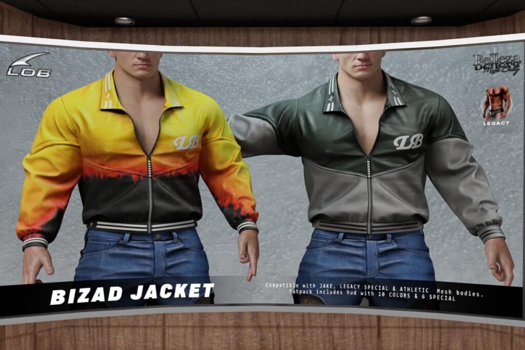 Bizad Jacket - Jake/Legacy/+mods, L$229 each/L$840 FP