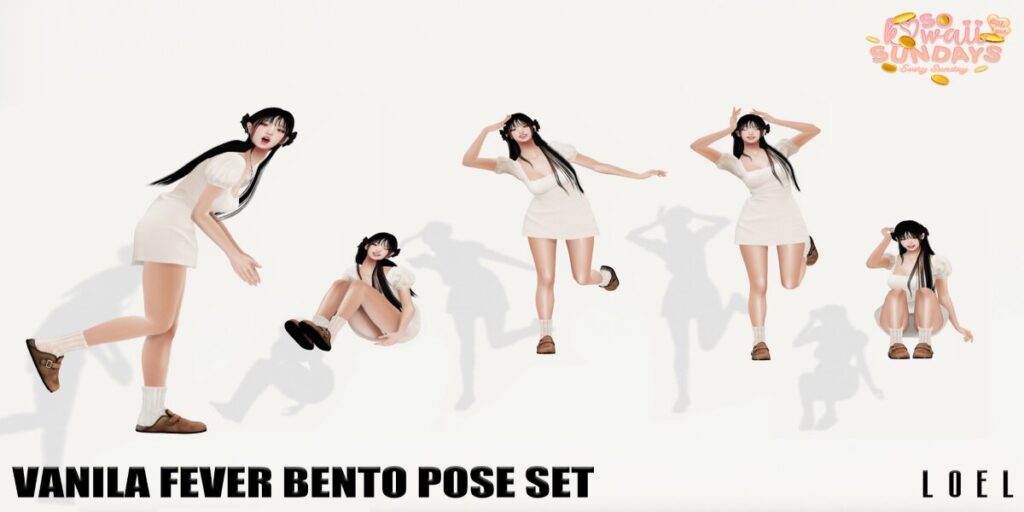 Vanila Fever Poses	<a href="http://maps.secondlife.com/secondlife/Stargazer%20Galaxy/101/47/3118" target="_blank">Teleport</a>