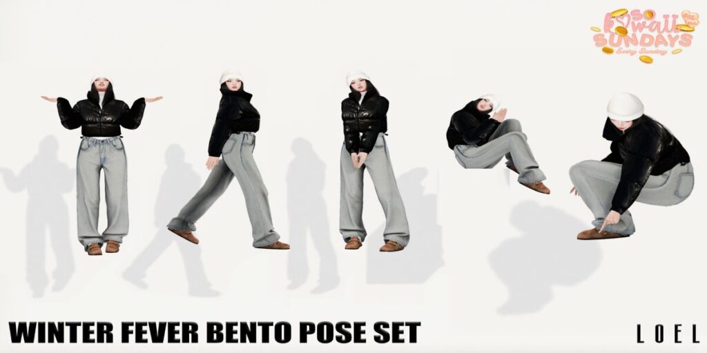 Winter Fever Poses	<a href="http://maps.secondlife.com/secondlife/Stargazer%20Galaxy/101/47/3118" target="_blank">Teleport</a>