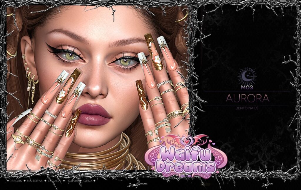 M03 Aurora Nails - GenX/Inithium/Legacy/Maitreya/Reborn