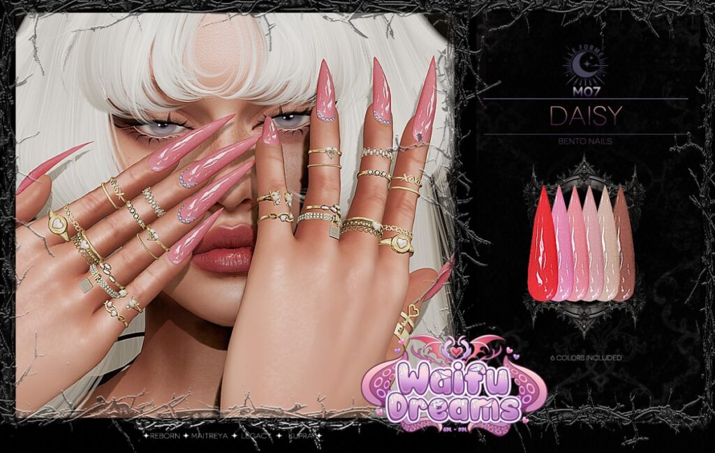 M07 Daisy Nails - Inithium/Legacy/Maitreya/Reborn